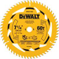 Lame de scie circulaire, 7-1/4", 60 dents, Pour Bois Les Fournitures Industrielles Méga