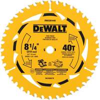 Lame de scie circulaire pour la coupe transversale, 8-1/4", 40 dents, Pour Bois Les Fournitures Industrielles Méga