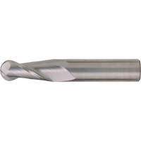 Ball Nose Single End General Purpose End Mill, 1/4" Dia., 4" L, 2 Flutes, 1/4" Shank, Carbide Les Fournitures Industrielles Méga