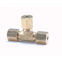 Compression Tees - Tube All Ends, 1/4" x 1/4" x 3/8" Les Fournitures Industrielles Méga