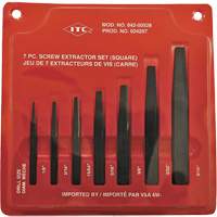 ISE-7 Ensemble d'extracteurs de vis carr&eacute;es 7 pi&egrave;ces, Pour vis de 1/8" - 9/16" Les Fournitures Industrielles Méga