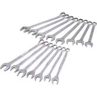 Mirror Chrome Wrench Set, Combination, 15 Pieces, Metric Les Fournitures Industrielles Méga