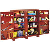Armoire &agrave; tablettes Jobsite, Acier, 58,7 pi³, Rouge Les Fournitures Industrielles Méga