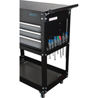 Utility Cart, 4 Drawers, 18" L x 33" W x 39" H, Black Les Fournitures Industrielles Méga
