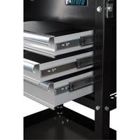 Utility Cart, 4 Drawers, 18" L x 33" W x 39" H, Black Les Fournitures Industrielles Méga