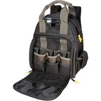 Sacs &agrave; dos pour outils Techgear &agrave; 53 pochettes, 16" lo x 13-1/4" la, Noir, Polyester Les Fournitures Industrielles Méga