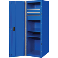 Armoire lat&eacute;rale s&eacute;rie RX, 3 tiroirs, 19" la x 25" p x 61" h, Bleu Les Fournitures Industrielles Méga