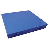 Boîte en m&eacute;tal mince, 12" P x 11-1/2" la x 1-3/4" h, Bleu Les Fournitures Industrielles Méga