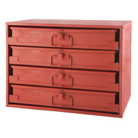 R&acirc;telier avec 4 boîtes &agrave; compartiments, 4 compartiments, 20-1/2" la x 12-1/2" p, 14-5/8" h, Rouge Les Fournitures Industrielles Méga