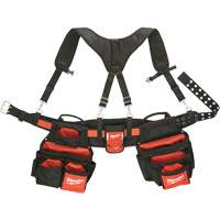 Contractor Work Belt With  Suspension Rig, Nylon, Black Les Fournitures Industrielles Méga