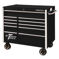 Armoire roulante pour outils s&eacute;rie RX, 11 tiroirs, 41-1/2" la x 25-1/2" p x 40-1/2" h, Noir Les Fournitures Industrielles Méga