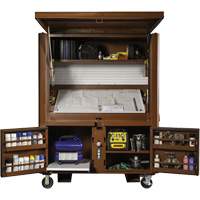 Field Office Jobsite Box, 33" W x 63" D x 80" H, Steel, Red Les Fournitures Industrielles Méga