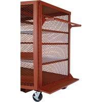Mobile Mesh Cabinet, Steel, 37 Cubic Feet, Red Les Fournitures Industrielles Méga