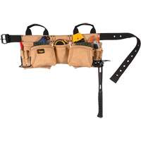 Carpenter's Tool Belt, Leather, Tan Les Fournitures Industrielles Méga