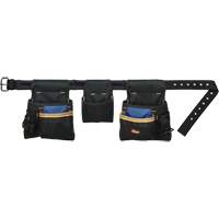 Deluxe Tool Belt Combo, Polyester, Black Les Fournitures Industrielles Méga