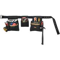 Deluxe Tool Belt Combo, Polyester, Black Les Fournitures Industrielles Méga
