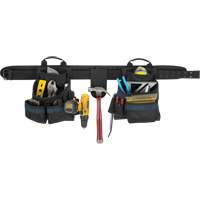 Electrician's Tool Belt, Polyester, Black Les Fournitures Industrielles Méga