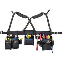 Carpenter's Tool Belt, Polyester, Black Les Fournitures Industrielles Méga