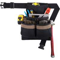 Small Deluxe Tool Belt, Polyester, Black Les Fournitures Industrielles Méga