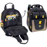 Sac &agrave; dos avec prises de recharge pour appareils &eacute;lectroniques, 15" lo x 10-1/2" la, Noir, Polyester Les Fournitures Industrielles Méga
