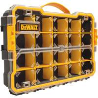 Compartment Pro Organizer, 11" W x 17-5/8" D x 2-7/8" H, Black/Yellow Les Fournitures Industrielles Méga