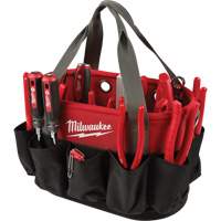 Sac ovale utilitaire, Nylon balistique, 24 pochettes, Noir/Rouge Les Fournitures Industrielles Méga