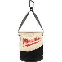 Utility Bucket, 11-4/5" L x 11-4/5" W x 14-3/5" H, Canvas, Beige/Black Les Fournitures Industrielles Méga