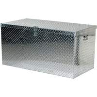 Aluminum Treadplate Portable Tool Box, 25-1/16" D x 49-1/4" W x 24" H, Silver Les Fournitures Industrielles Méga