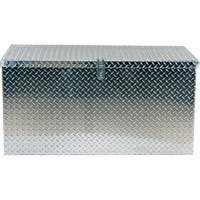 Aluminum Treadplate Portable Tool Box, 25-1/16" D x 49-1/4" W x 24" H, Silver Les Fournitures Industrielles Méga