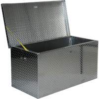 Aluminum Treadplate Portable Tool Box, 25-1/16" D x 49-1/4" W x 24" H, Silver Les Fournitures Industrielles Méga