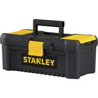 Coffre &agrave; outils avec plateau Essential, 12-1/2" la x 7-3/8" p x 5-1/8" h, Noir/Jaune Les Fournitures Industrielles Méga