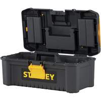 Coffre &agrave; outils avec plateau Essential, 12-1/2" la x 7-3/8" p x 5-1/8" h, Noir/Jaune Les Fournitures Industrielles Méga