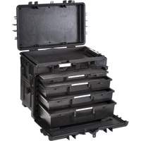 Mobile Tool Chest With Drawers, 4 Drawers, 22-4/5" W x 15" D x 18" H, Black Les Fournitures Industrielles Méga
