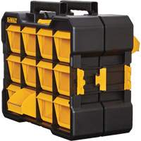 Organisateur Flip-Bin, 3-7/8" la x 17-3/4" p x 13-7/8" h, Noir/Jaune Les Fournitures Industrielles Méga