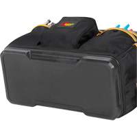 Molded Base Contractor's Closed-Top Tool Bag, Ballistic Polyester, 29 Pockets, Black/Blue Les Fournitures Industrielles Méga