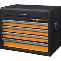 GSX Series Tool Chest, 26" W, 4 Drawers, Black/Orange Les Fournitures Industrielles Méga