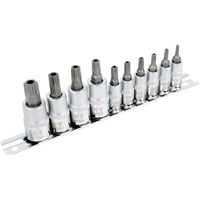 SS1438-10TB 10-Piece 1/4" & 3/8" Drive Tamperproof TORX&reg; Bit Socket Set Les Fournitures Industrielles Méga