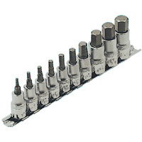 Jeu de douilles SAE HSW3812-10, Hexagonale, Prise 1/2"/3/8", 10 mr Les Fournitures Industrielles Méga
