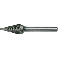 Fraises au carbure solide - Forme conique pointue CLEVELAND, , 1/8" dia., 1/8" Tige, 7/16" Prof. de la coupe Les Fournitures Industrielles Méga