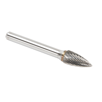 Fraises au carbure solide - Arboriforme avec extr&eacute;mit&eacute; en pointe CLEVELAND, SG-3, 9,53 mm dia., 1/4" Tige Les Fournitures Industrielles Méga
