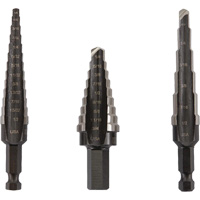 Unibit&reg; Step Drill Set, 3 Pieces, High Speed Steel Les Fournitures Industrielles Méga