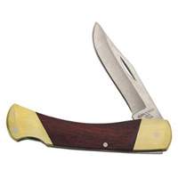 Sportsman Knife with Curved Handle, 2-5/8" Blade, Stainless Steel Blade, Wood Handle Les Fournitures Industrielles Méga