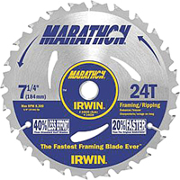 Contractor Saw Blades - Marathon&reg; Saw Blades, 7-1/4", 24 Teeth Les Fournitures Industrielles Méga