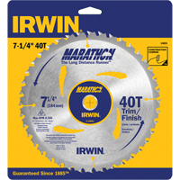 Contractor Saw Blades - Marathon&reg; Saw Blades, 7-1/4", 40 Teeth, Wood Use Les Fournitures Industrielles Méga