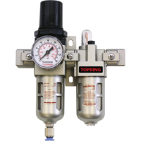 Filtreur/r&eacute;gulateur & lubrificateur modulaire Airflo (manom&egrave;tre compris), 1/8" NPTF Les Fournitures Industrielles Méga