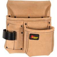 Half Carpenter Apron, Multiple Tool Holder, Leather, 4 Pockets Les Fournitures Industrielles Méga