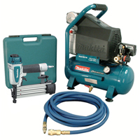 Trousses de compresseur d'air et Cloueuse Brad, &eacute;lectrique, 2,6 gal. (2,6 gal. US), 130 PSI, 120/1 V Les Fournitures Industrielles Méga