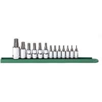 Jeu de douilles &agrave; embouts, Torx, Prise 1/2"/1/4"/3/8", 13 mrcx Les Fournitures Industrielles Méga