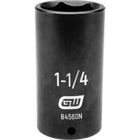 SAE Socket, Impact, 1-1/4", 1/2" Drive, 6 Points, Deep Les Fournitures Industrielles Méga