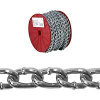 Twist Link Machine Chain, Low Carbon Steel, #2 x 125' (38.1 m) L, 310 lbs. (0.155 tons) Load Capacity Les Fournitures Industrielles Méga